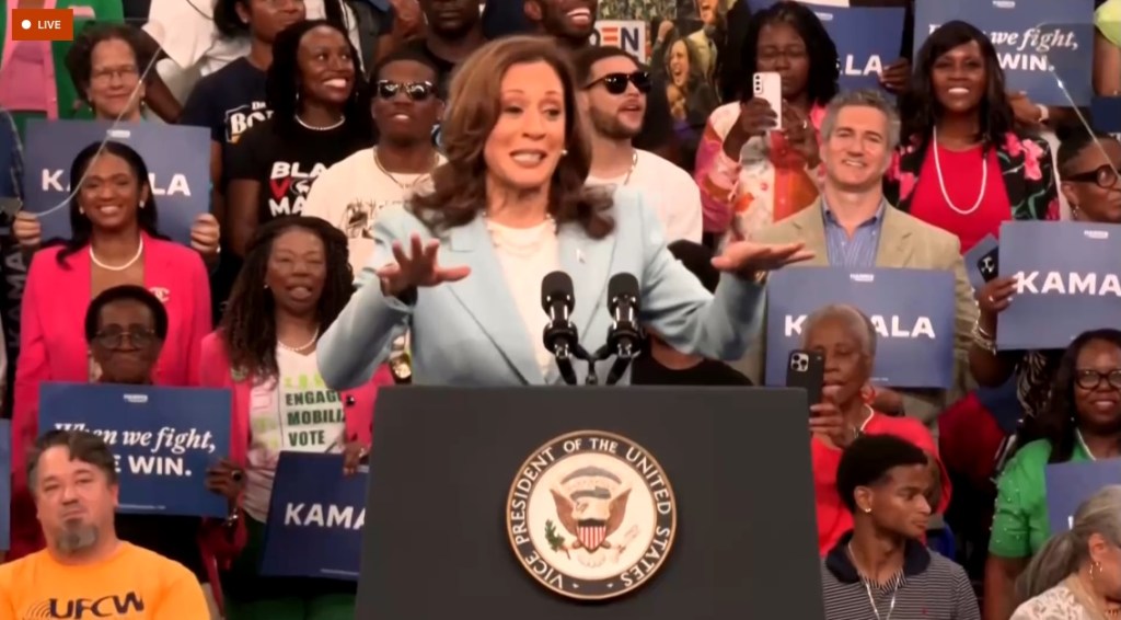 Kamala Harris rips Trump as ‘predator,’ touts her record during massive, star-studded Atlanta rally