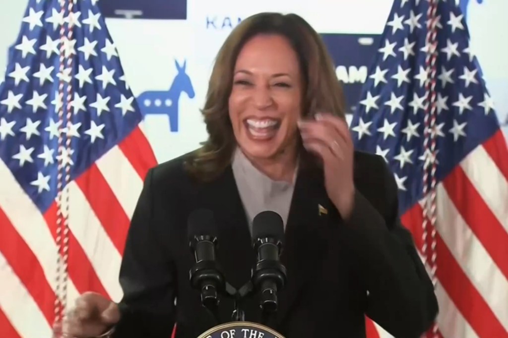 Slurring, raspy Biden calls in to Kamala Harris’ first visit to campaign headquarters: ‘I love you!’