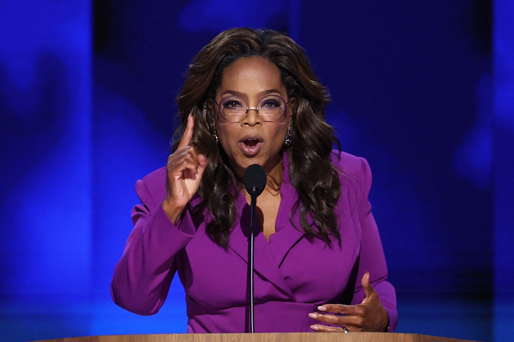 Camera awkwardly cuts to Maryland delegate as Oprah mentions ‘childless cat lady’ during DNC speech