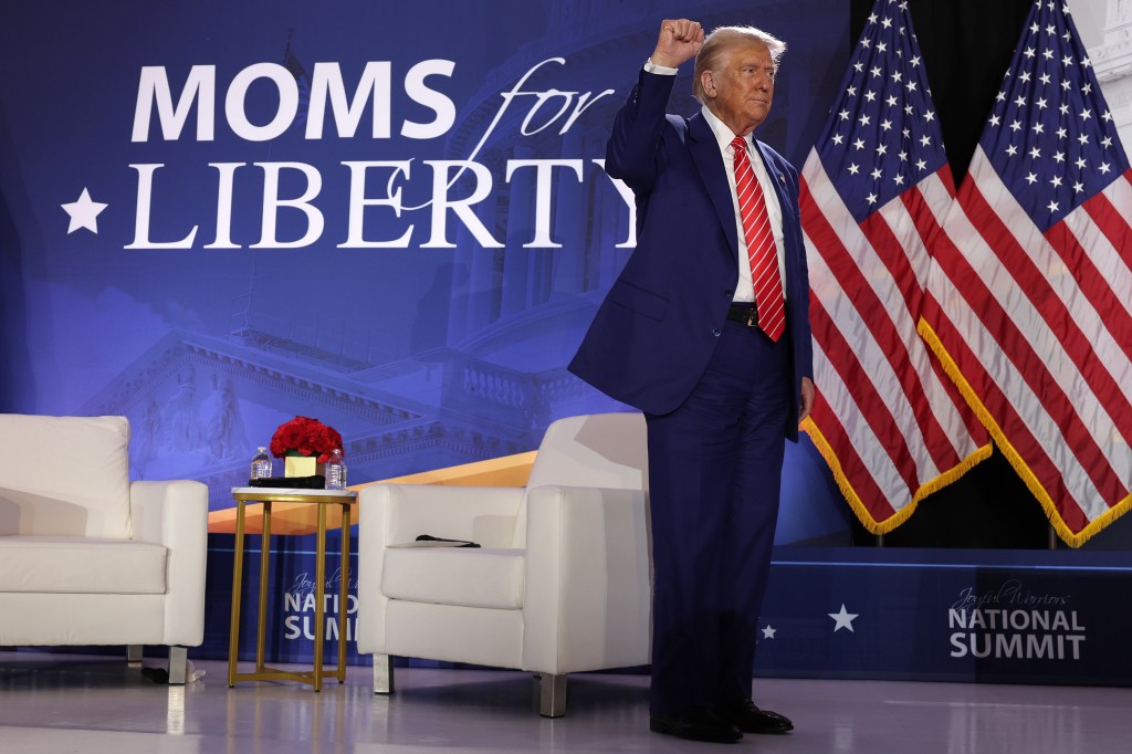 Trump says he’s ‘for parental rights all the way’ – decries school boards run ‘like dictatorships’ at Moms for Liberty event 