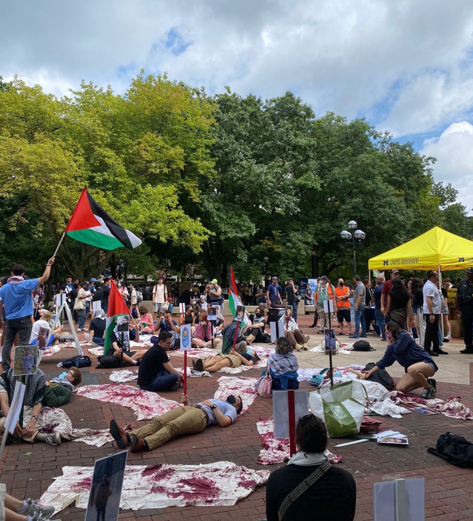 University of Michigan campus club fair erupts into chaos as cops break up anti-Israel protests