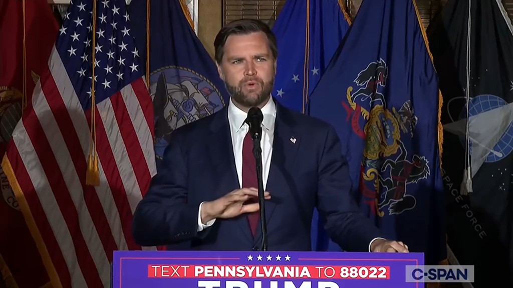 JD Vance recounts journey from ‘troubled kid’ to Marine in veteran-focused speech, slams Walz’s ‘stolen valor’