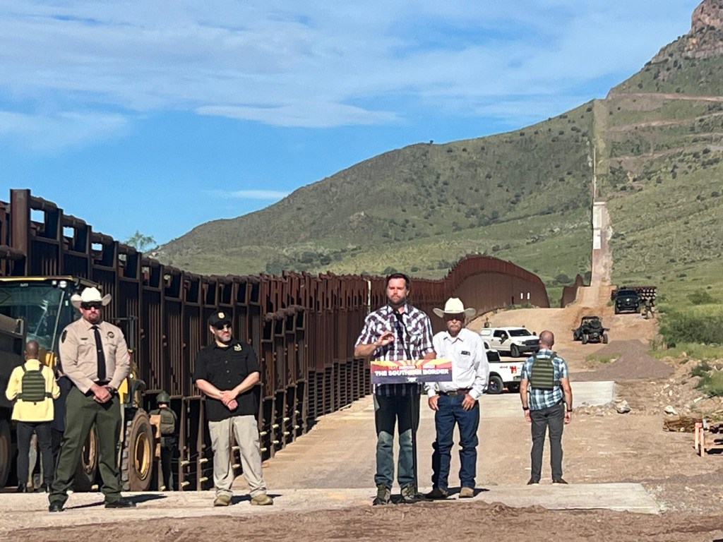 JD Vance slams Kamala Harris as failed ‘border czar’ during a tour of the US border