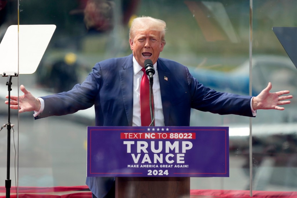 Trump would demand ‘Afghanistan disaster’ resignations, ‘back pay’ for troops fired for refusing vax on Day 1, he says at NC rally