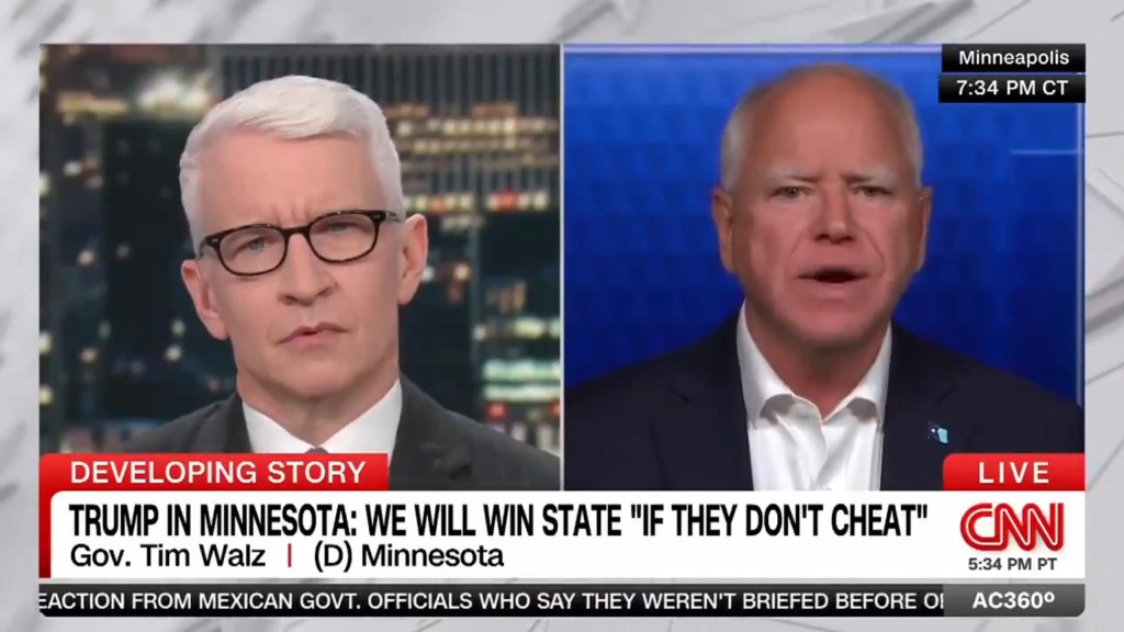 Tim Walz joked about investing in a ‘ladder factory’ while slamming Trump’s border wall