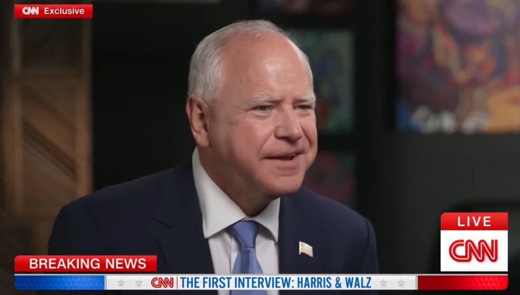 Dem VP candidate Tim Walz blames his passion for exaggerated service claims during CNN interview: ‘I speak candidly’