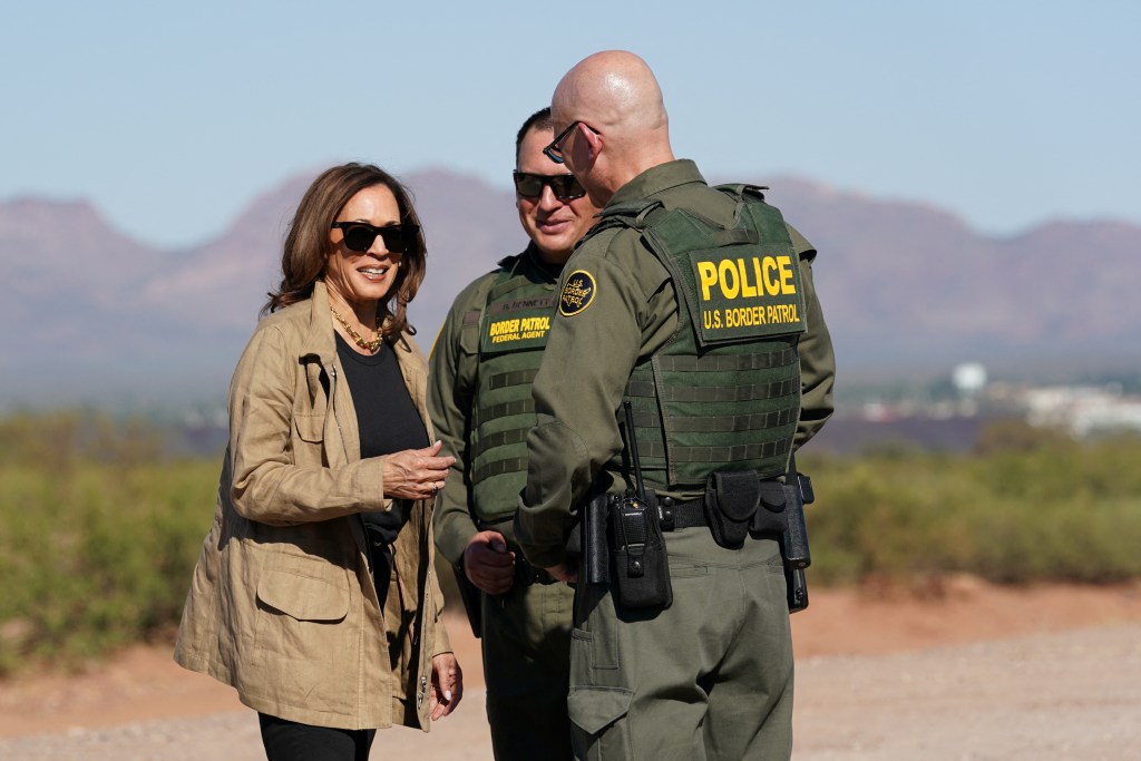 Kamala Harris makes first visit to southern border as Democratic nominee