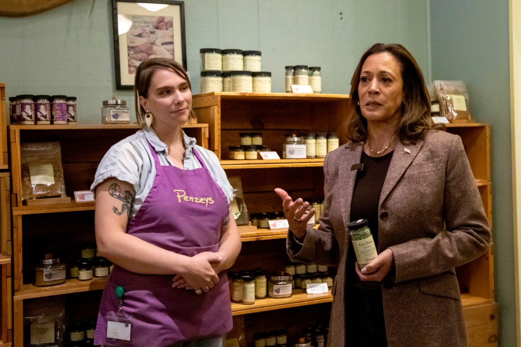 Kamala Harris visits spice shop known for hating and slamming Republicans, calls for end of ‘divisiveness’