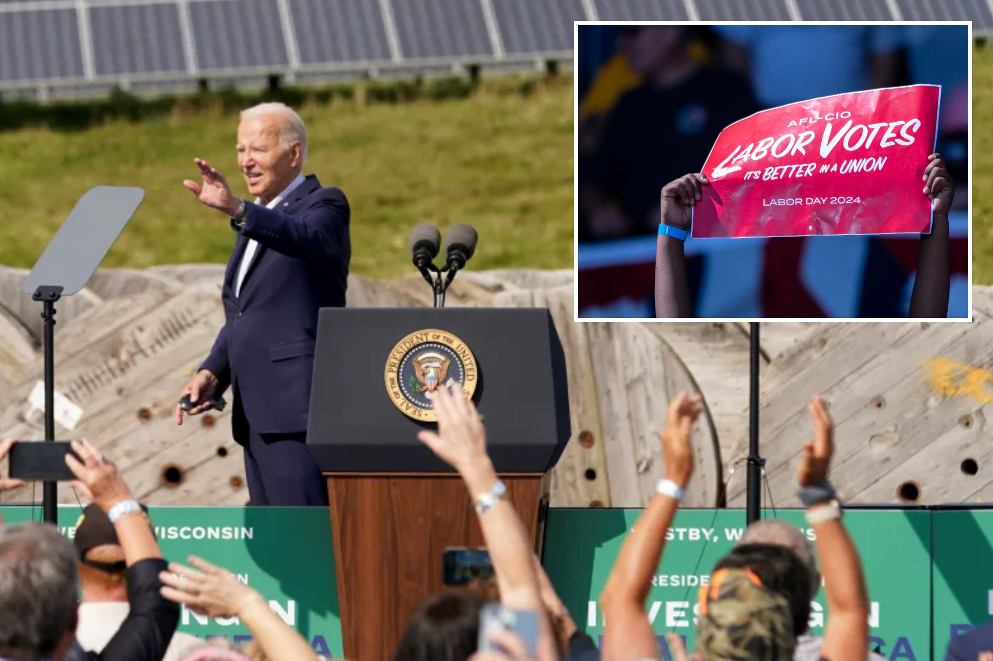 Biden trashes Trump in Wisconsin visit, comparing himself to FDR, Eisenhower for infrastructure investments