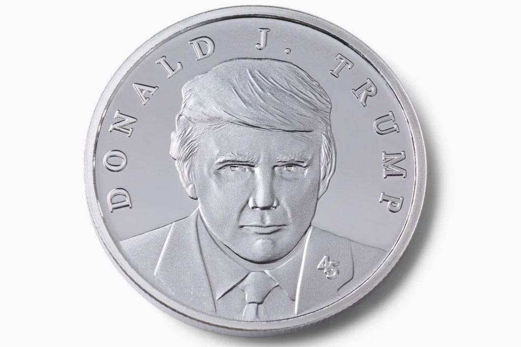 Trump unveils $100 coins with his face on them after selling Bibles, sneakers