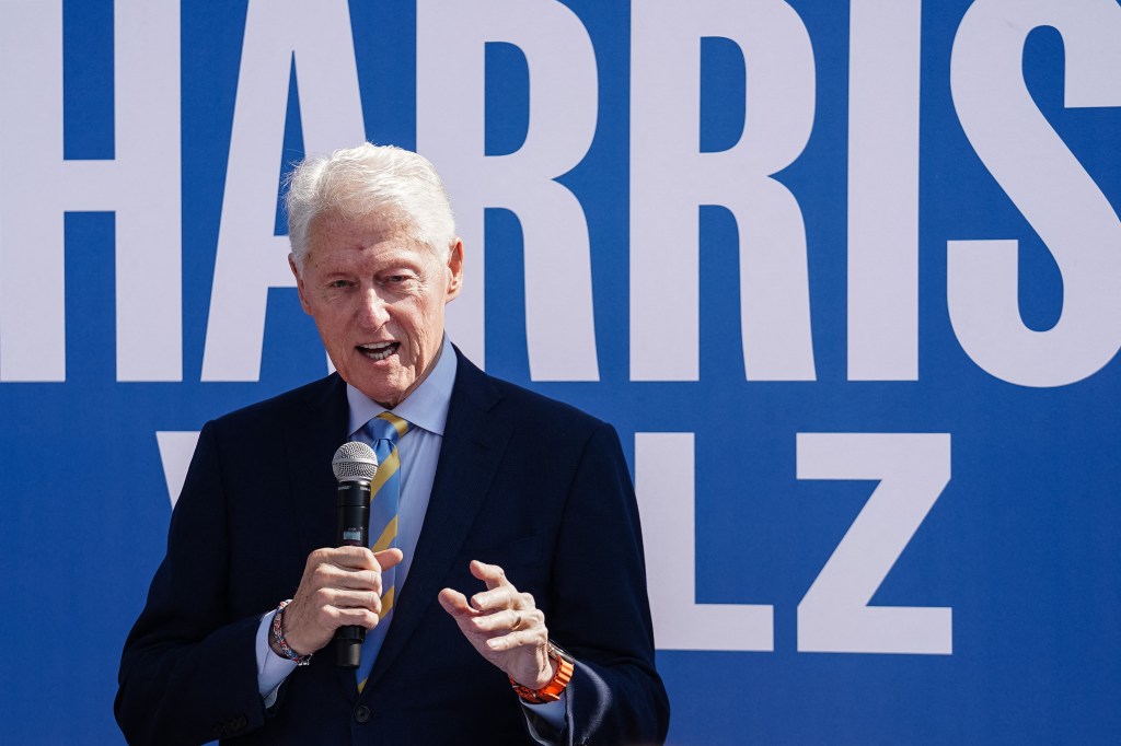 Bill Clinton visibly trembles while stumping for Kamala Harris in Georgia day after blaming veep for Laken Riley’s murder