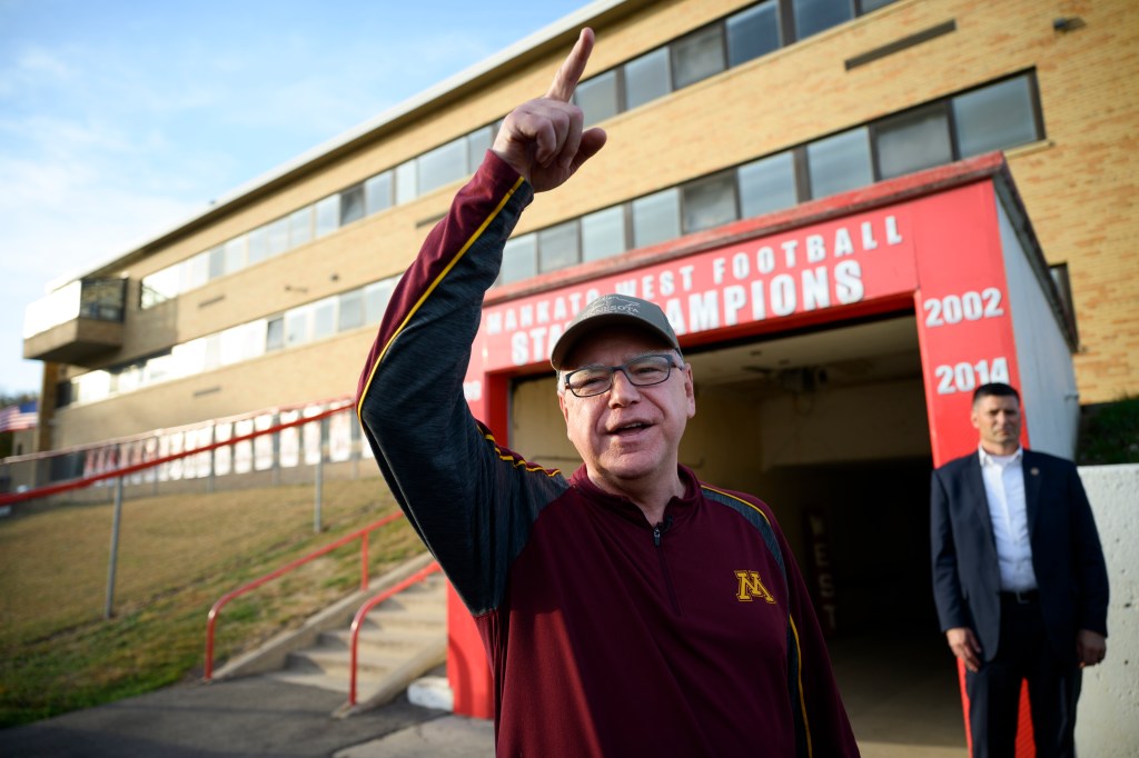 Tim Walz appearance prompts protests and silent treatment at high school football game: ‘Getting desperate’