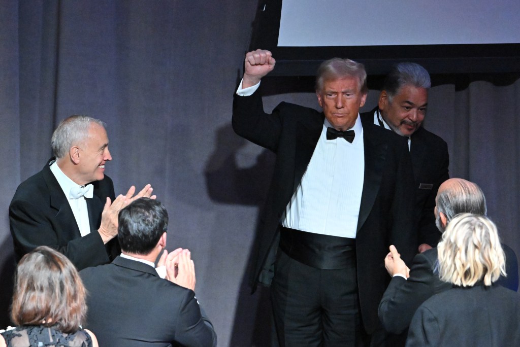 Donald Trump obliterates Kamala Harris, Biden, de Blasio and more Dems in scorching Al Smith dinner roast: ‘Shows there is a God’