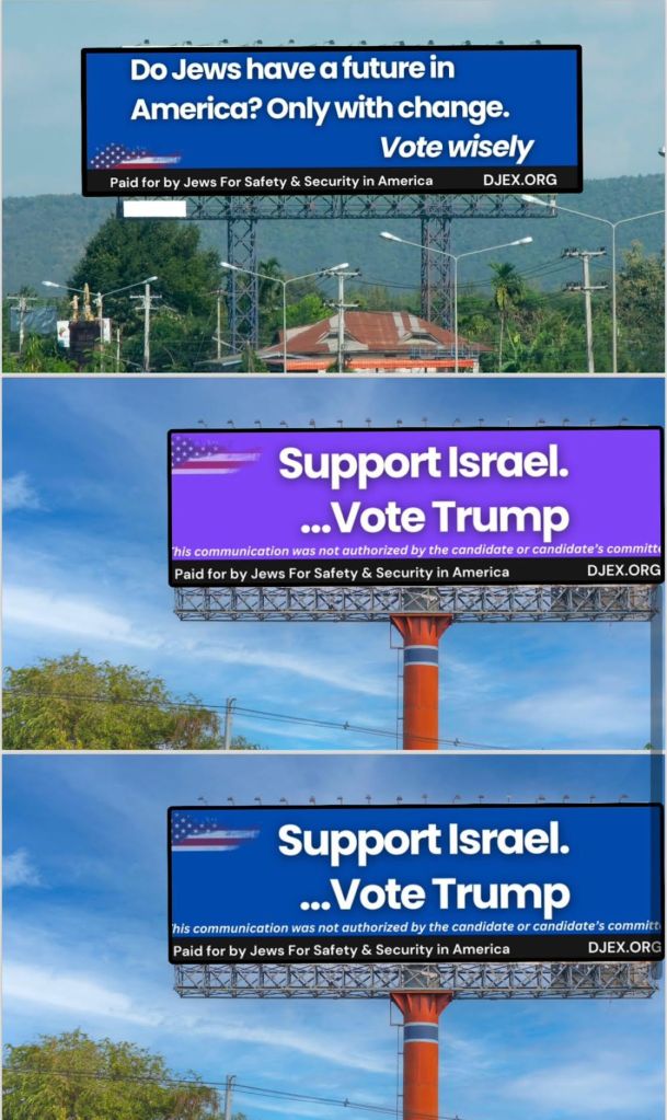 New billboards in Pennsylvania urge Jews to back Donald Trump: ‘Vote wisely’