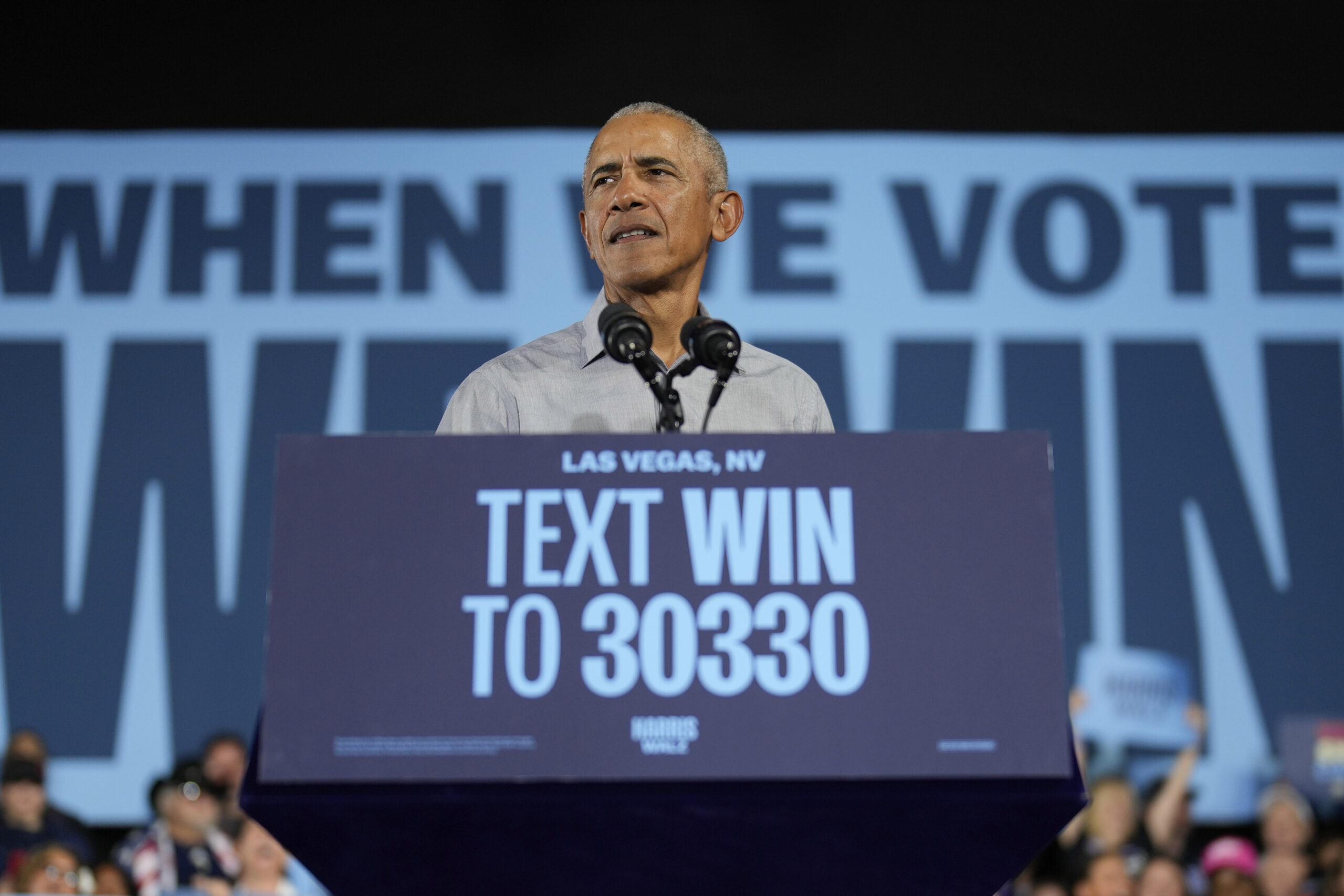 Obama rips Trump in Vegas voter turnout monologue