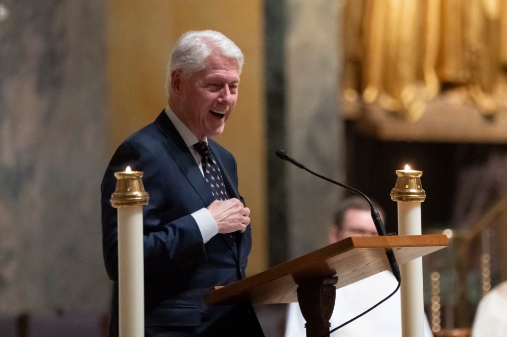 Bill Clinton claims Ethel Kennedy ‘would flirt with me’ during bizarre eulogy at her funeral