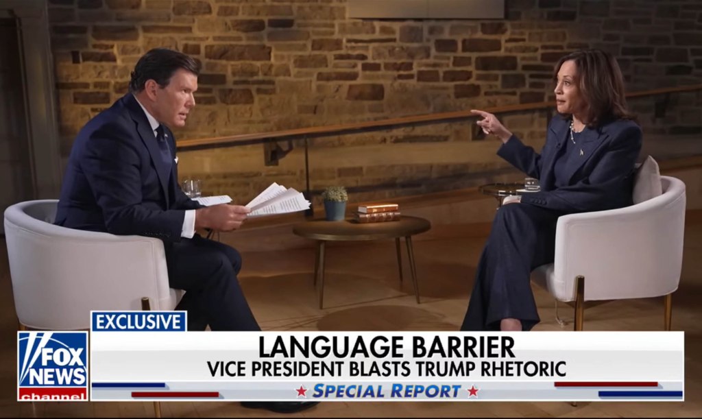 Here’s the moment Kamala Harris’ aides shut down Fox News interview with Bret Baier