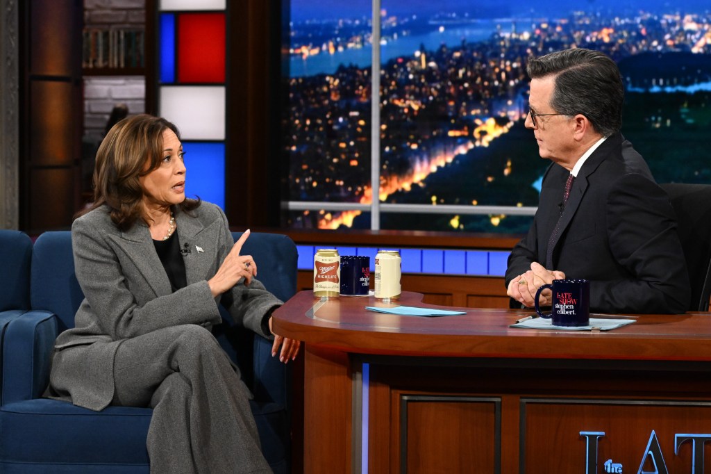 Kamala Harris dodges Colbert’s question on what ‘major changes’ she’d bring versus Biden presidency: ‘We have dreams’