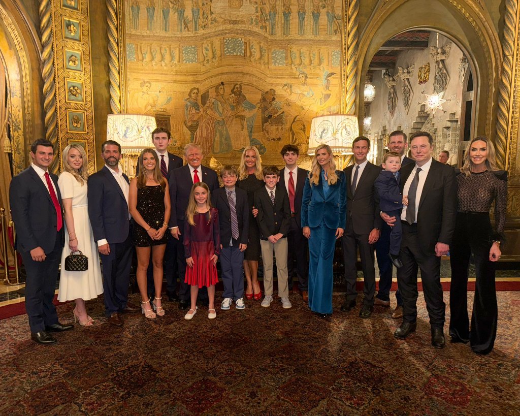 Elon Musk joins Donald Trump and family for victory ‘squad’ photo — but there’s no sign of Melania