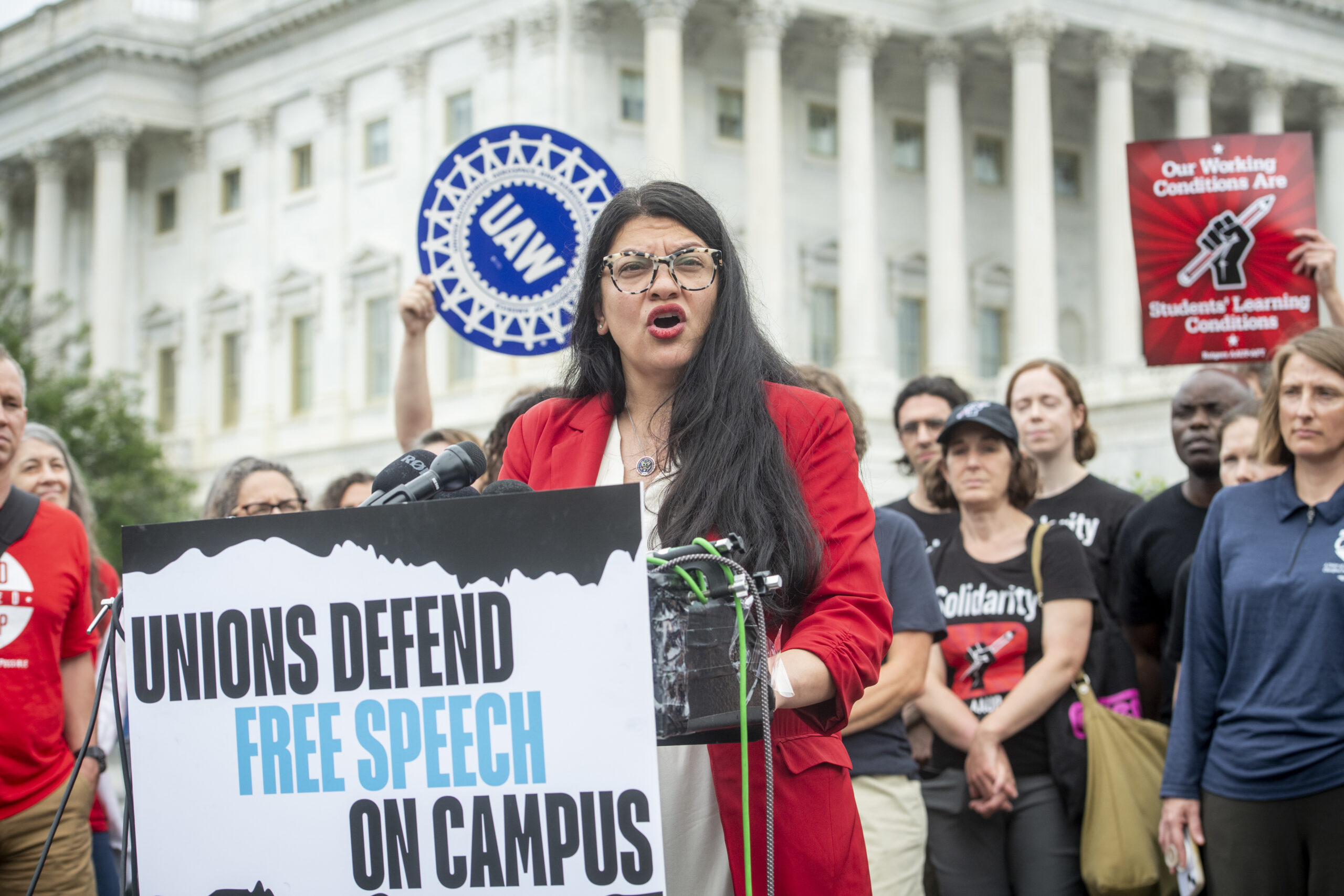 ‘Squad’ holdout: Rashida Tlaib refuses to endorse Kamala Harris at Michigan rally