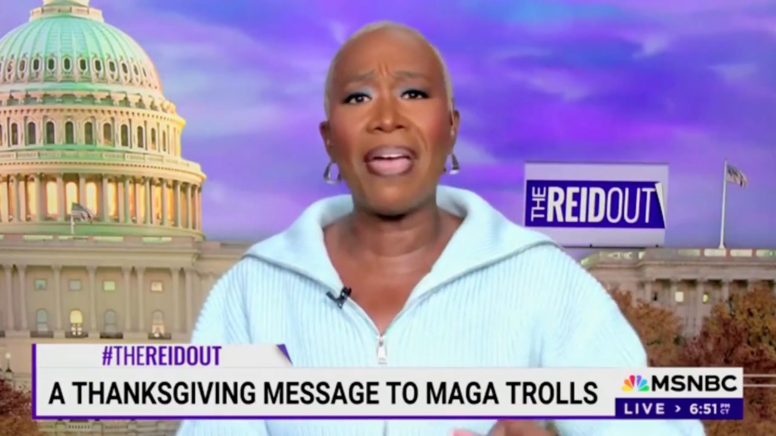 MSNBC’s Joy Reid has unhinged rant against Republicans ahead of Thanksgiving: ‘Make your own dinner, MAGA’