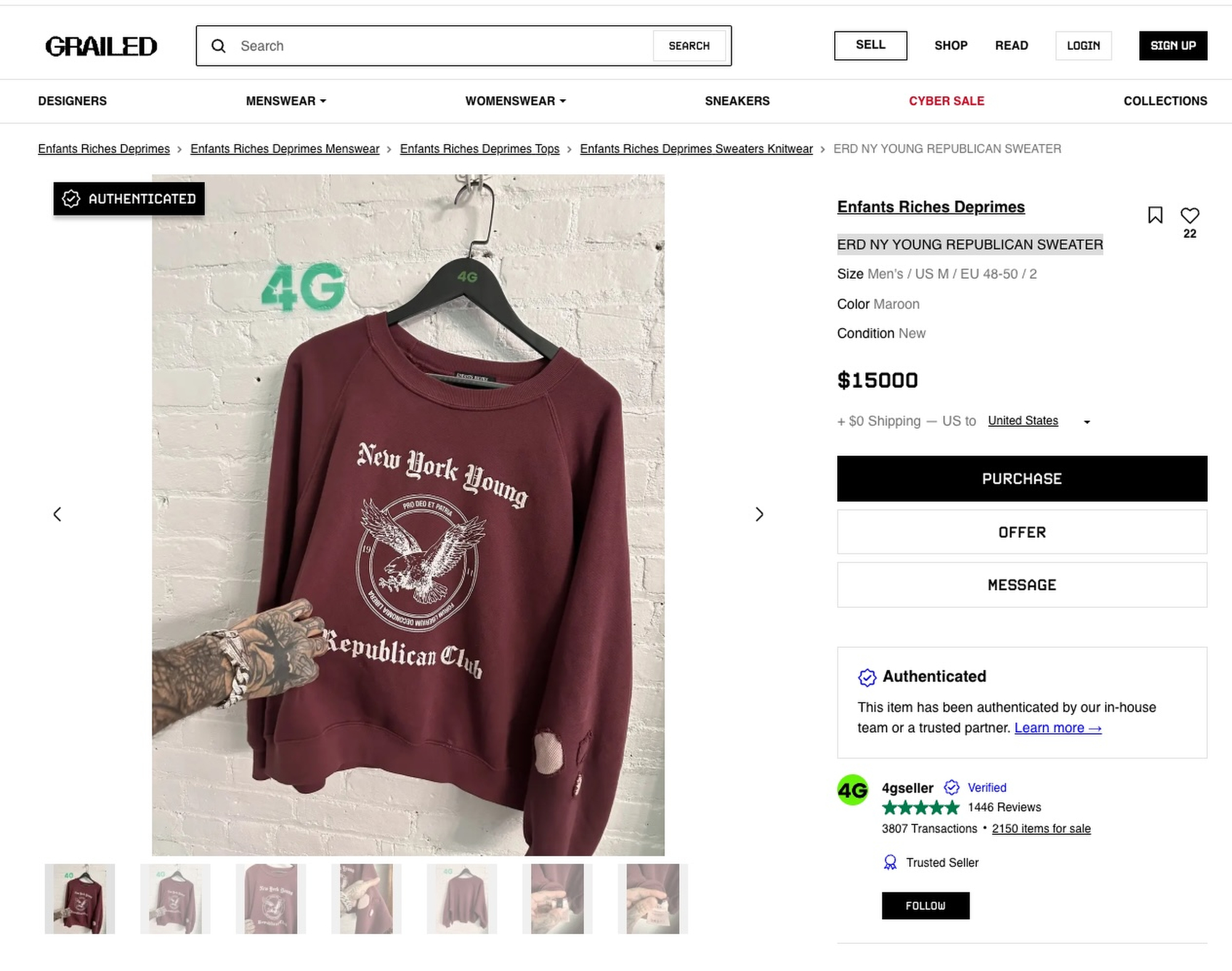 Luxury French clothing brand rips off logo of the NY Young Republicans, puts it on sweatshirt selling for $1.4K