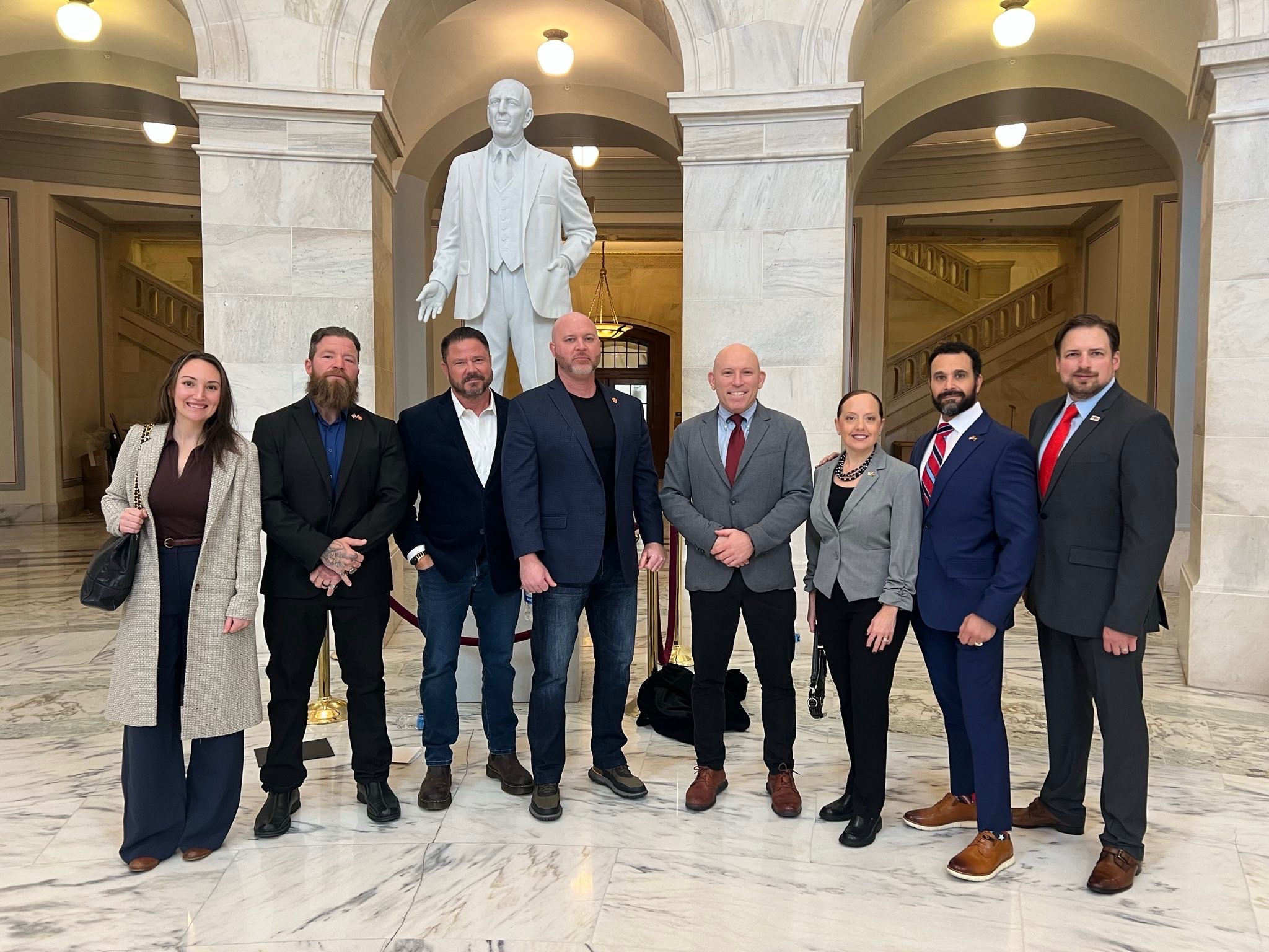 US Marine Stuart Scheller leads dozens of vets to rally support for Trump’s Defense pick Pete Hegseth in Senate