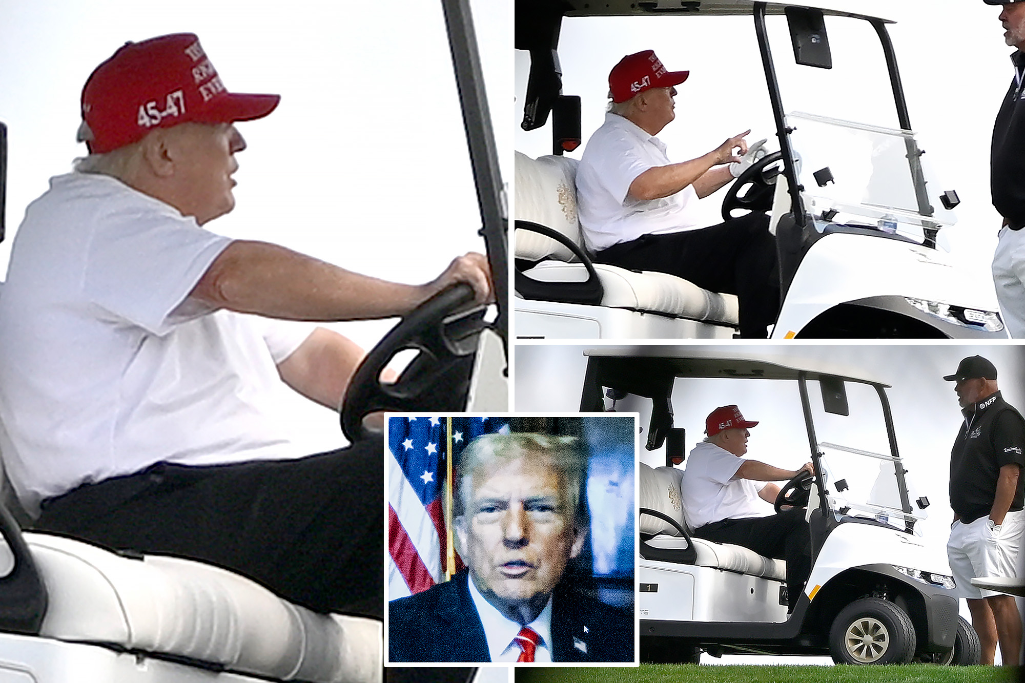 Unfazed Donald Trump gets in round of golf after teeing off on NY judge at hush-money sentencing