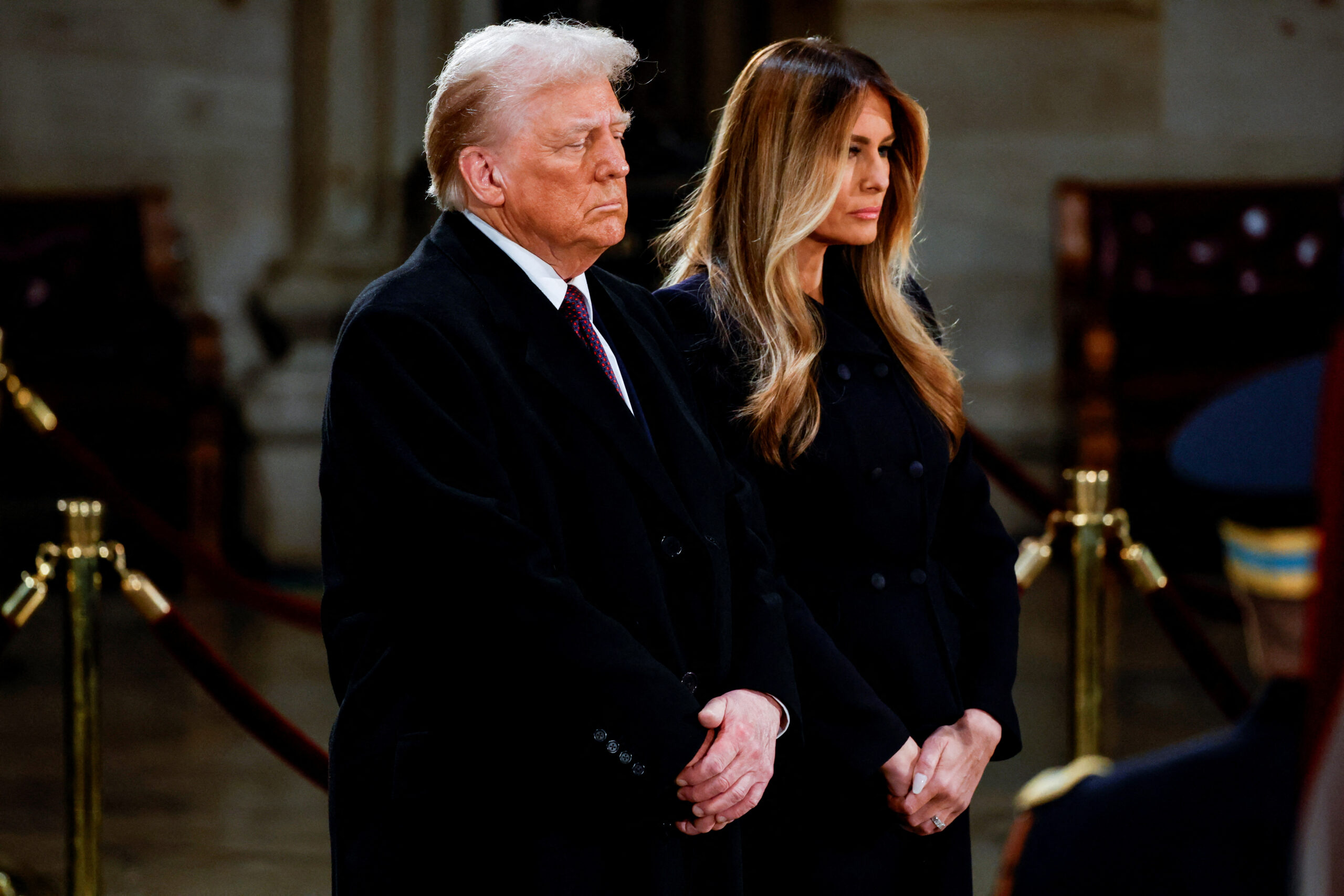 Trump pays respects with Melania to Jimmy Carter before huddling with Senate GOP on Capitol Hill