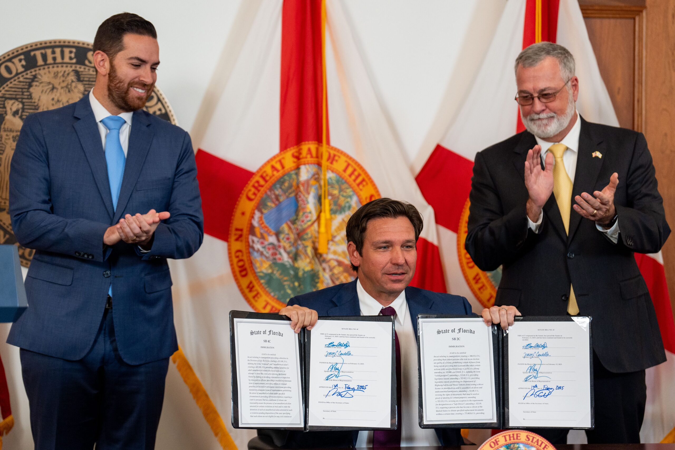 DeSantis signs wide-ranging immigration bill to complement Trump’s plan after rare feud with Florida legislature